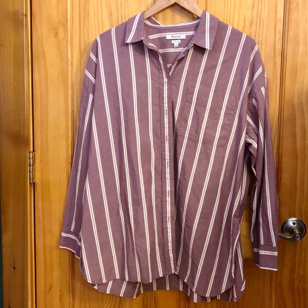 Madewell Oversize Striped Shirt L